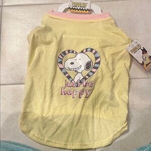 Peanuts/Snoopy dog Shirt - Just Be Happy Sz L
